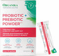Organika Full Spectrum Plant Enzymes- Helps Break Down Carbs, Fat, Protein, Dairy- 60 Vcaps & Prebiotic + Probiotic Powder 3 G X 14 Sachets