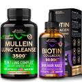 NUTRAHARMONY Liquid Biotin, Collagen Drops & Mullein Leaf Extract Capsules