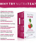 Nutra Tea NUTRAFLOW - UTI Tea | Thrush Tea Includes Horsetail Yarrow & Goldenseal - Eases Discomfort Within The Urinary Tract & Kidney - 20 Enveloped Tea Bags - by - Herbal Tea