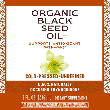 Nature's Way Nature's Way Organic Black Seed Oil - 100% Cold-Pressed, 0.60% Thymoquinone, Vegan, Gluten-Free- 8oz , 7.98 Fl Oz