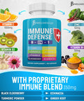 Immune Support 8 In 1 Capsules - Zinc Supplement, Vitamin D3 5000 Iu, Vitamin C 1000Mg And Elderberry - Immune Booster Ginger Root, And Turmeric - [2-Pack]