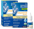 Mommys Bliss Organic Baby Vitamin D Drops Promotes Healthy Growth and Bone Development Age Newborn+ 0.11 Fl Oz (100 Servings) Pack of 2