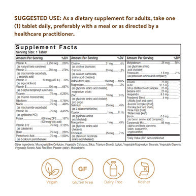 Solgar Iron-Free Formula Vm-75 90 Tablets - Multivitamin With Chelated Minerals - Vitamin A B6 B12 C D E - Biotin Magnesium Calcium Zinc - Vegan Gluten & Dairy Free Kosher - 90 Servings