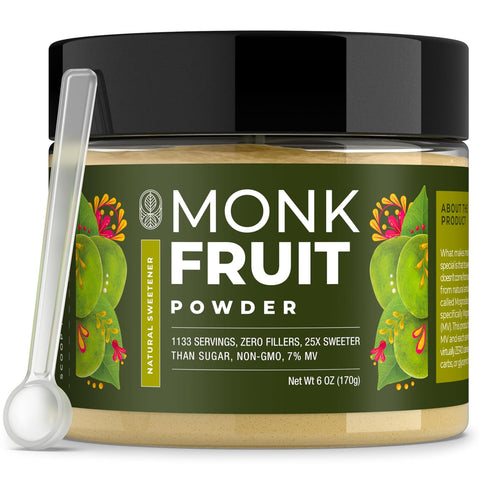 Monk Fruit Extract Powder (25X Sweeter Than Sugar) Zero Calories, Zero Sugar, Zero Glycemic, Non-GMO, No Fillers - Monk Fruit Sweetener No Erythritol - Monk Fruit Powder by Gaudum (3 Ounce (Pack of 1))