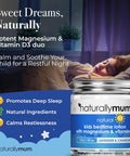 Naturallymum NaturallyMum Kids Magnesium Bedtime Lotion with Vitamin D | Support for Sleep Heart Bone Nerve Gut and Muscle Health | Alternative to Melatonin | Lavender & Chamomile 4.2 fl oz