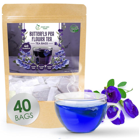 NHAT ANH FARM - Premium Stevia Tea Bags, 100 Stevia Tea Bags, 100% Natural Dried Leaves, Naturally Sweet Herbal Tea, Sugar-Free, Caffeine-Free, No Additives.