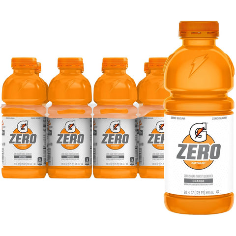 Gatorade Zero Sugar Thirst Quencher Sports Drink Glacier Freeze 20 Ounce Bottles (Pack of 8)