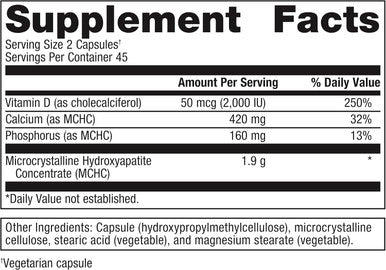 Metagenics Bone Builder Plus - MCHC Supplement - High-Absorption - 2000 IU Vitamin D - with Calcium & Phosphorus - Non-GMO & Gluten- - 90 Capsules