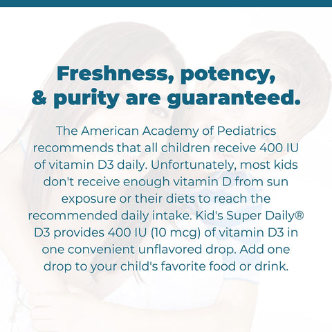 Carlson Kid's Super Daily D3 Vitamin D Drops for Kids 400 IU per drop 1Year Supply Heart and Immune Health Vegetarian Liquid Vitamin D Drops Unflavored 365 drops