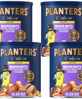 PLANTERS Deluxe Unsalted Mixed Nuts, Plant Based Protein, 15.25 Oz (1 Ct) | Mixed Nuts: Cashews, Almonds, Brazil Nuts, Pistachios, Pecans. Snacks for Adults. Resealable Canister. Party Snack
