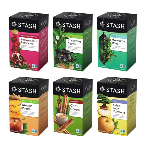 Stash Tea Relax and Unwind Tea Sampler - Assorted Specialty Tea Gift Set, Calming Herbal Teas to Support Relaxation, 7 Flavors, 35 Tea Bags