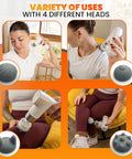 Handheld Massager With Hot & Cold Therapy Adjustable Silicone Heads For Targeted Relief, Deep Tissue Massage, And Relaxation Portable, Rechargeable, For Muscle Recovery & Stress Relief