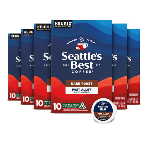 SeattleÃƒÂ¢Ã¢â€šÂ¬Ã¢â€žÂ¢s Best Coffee, Medium Roast K-Cup Coffee Pods, Breakfast Blend, 100% Arabica, 6 Boxes (60 Pods Total)