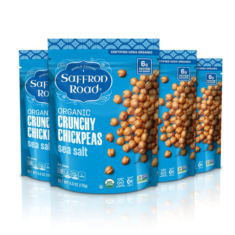 SAFFRON ROAD Organic Sea Salt Chickpeas 5.4 Ounce
