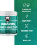 6AM RUN Super Greens Powder Superfood Powder Dietary Supplement Vegetable Powder Powder Drink Mix Nutrient Dense Powder Plant Based Organic Greens Powder