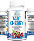YUMMYVITE Tart Cherry - 4:1 Extract Capsules Equivalent To 1000Mg Of Montmorency Cherries, Antioxidant-Rich, Natural Uric Acid Support Supplement, Non-Gmo - 60 Capsules