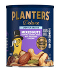 PLANTERS Deluxe Unsalted Mixed Nuts, Plant Based Protein, 15.25 Oz (1 Ct) | Mixed Nuts: Cashews, Almonds, Brazil Nuts, Pistachios, Pecans. Snacks for Adults. Resealable Canister. Party Snack