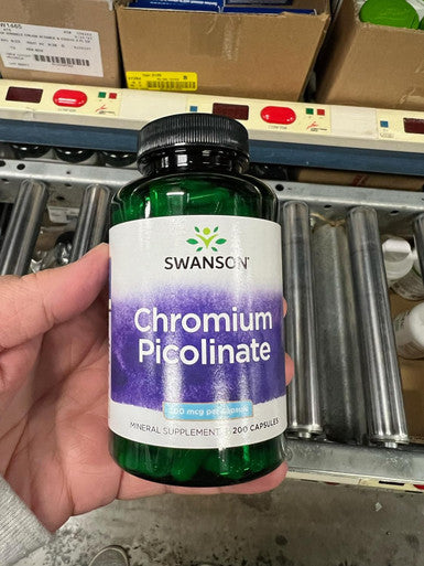 Swanson Chromium Picolinate - Natural Supplement - (200 Capsules 200mcg Each)