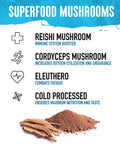 Wild Society - Premium 100% Grass Fed Whey Protein Powder + Superfood Mushrooms & Adaptogens - 25G Protein Clean Protein Powder 0 Added Sugar Non Gmo Gluten - Vanilla Bean 17.5 Oz