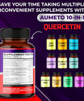Aumeto Zinc Quercetin 10:1 Immune Support with VIT C VIT D3 Bromelain Elderberry Turmeric Echinacea Ashwagandha Ginger 150 Days Supply (150 Count (Pack of 1))