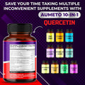 Aumeto Zinc Quercetin 10:1 Immune Support with VIT C VIT D3 Bromelain Elderberry Turmeric Echinacea Ashwagandha Ginger 150 Days Supply (150 Count (Pack of 1))