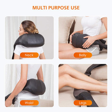 Snailax Shiatsu Neck And Shoulder Massager - Back Massager With Heat, Deep Kneading Electric Massage Pillow For Neck, Back, Shoulder,Foot,Body