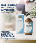 Flora Bone Health with Calcium Magnesium and Vitamins D K 2.51 Ratio of Calcium to Magnesium Vegan GlutenFree Fruit Juice Base 8fl. oz. Glass Bottle
