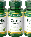 Nature s Bounty Garlic Extract Supplement 1000 Mg 100 Count Pack Of 3