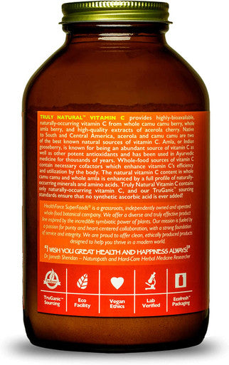 HealthForce SuperFoods Truly Natural Vitamin C - 400 Grams - Pack of 2 - Whole Food Vitamin C Complex from Acerola Cherry Powder - Immune Support - Vegan & Gluten Free - 134 Total Servings
