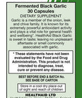 Black Garlic, 30 Ct, Once Daily, Odorless, No Aftertaste, Potent Extract, Rich In S-Allylcysteine, Vegan
