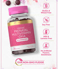 Carlyle Prenatal Vitamin Gummies | 36 Count | with DHA and Folic Acid | Non-GMO & Gluten Free Multivitamin