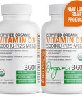 Bronson Vitamin D3 5,000 Iu (1 Year Supply) For Immune Support, Healthy Muscle Function & Bone Health, High Potency Organic Non-Gmo Vitamin D Supplement, 360 Tablets