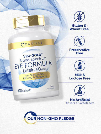 Carlyle Eye Health Supplement 120 Softgels | With Lutein 40Mg, Zeaxanthin, Bilberry And Blueberry | Eye Support Vitamins | Non
