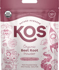 Kos Organic Beet Root Powder, Usda Certified - Superfood Plant Based Beetroot Ingredient For Stamina Increasing, Circulation - Non-Gmo, Soy & Gluten-, 50 Servings Bag