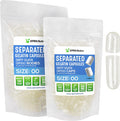 Xprs Nutra Size 00 Separated Capsules - 500 Count Gelatin Empty Capsules Separated in Bags - Clear Empty Capsules - Separated Empty 00 Capsules - Pill Capsules Empty for DIY Supplement Filling