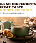 Left Coast Performance MCT Oil Powder with Acacia Fiber & Collagen Peptides Prebiotic Collagen Protein 10g MCTs from Coconuts Sugar Free Keto Coffee Creamer Grass Fed Vanilla Flavor Non-GMO Gluten Free 16 oz