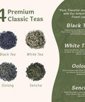 Lyon DIY Tea Blending Set-16 Tin Variety Pack-Premium Herbal Tea & Exotic Floral/Fruit Flavor Infusers - Create 75+ Cups w/Assorted Teas Oolong Chamomile Rose Peach & More