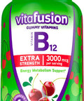 Vitafusion Extra Strength Vitamin B12 Gummy Vitamins For Energy Metabolism Support And Nervous System Health Support, Cherry Flavored, America'S Number 1 Brand, 45 Day Supply, 90 Count
