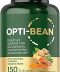 Carlyle Opti-Bean | 150 Tablets | Digestive Support | Gas Bloating & Discomfort Enzyme Blend | Vegetarian Non-GMO & Gluten Supplement