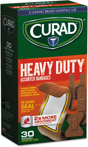 Curad Extreme Hold Bandages Assorted Sizes Box of 30