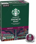 Starbucks K-Cup Coffee Pods, Dark Roast Hot or Iced Coffee, French Roast, 96 Keurig Pods