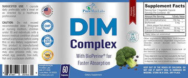 YUMMYVITE Dim Supplement - 150Mg Dim (Diindolylmethane), Broccoli, Calcium D-Glucarate & Bioperine - Hormone Balance For Men & Women, Estrogen, Menopause Balance - 60 Capsules