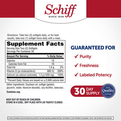 Super Calcium 120 Sftgls By Schiff/Bio Foods