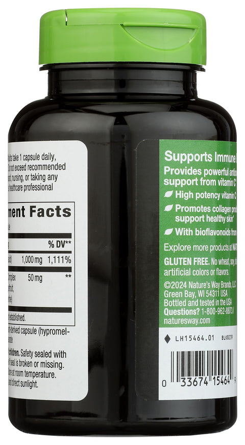 Nature'S Way Extra Strength(1) Vitamin C With Bioflavonoids Supports Immune Health Promotes Collagen Production For Healthy Skin 1000 Mg Per Capsule 100 Vegan Capsules (Packaging May Vary)