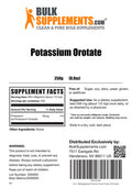 BulkSupplements Potassium Orotate Powder - Potassium Powder - Electrolytes Keto Friendly - Potassium Supplement - Potassium Salt - Electrolyte Supplement (250 Grams - 8.8 oz)