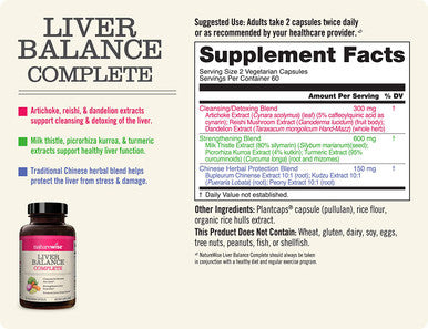 NatureWise Liver Detox Cleanse Supplement 60 servings Triple Repair Formula with Milk Thistle Turmeric Reishi Kudzu to Encourage Toxin Removal Support Normal Function 120 Veg Capsules