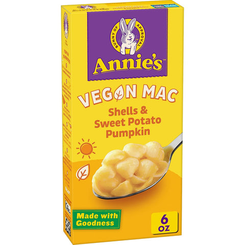 Annie's Organic Vegan Mac Shells and Sweet Potato Pumpkin, Pasta and Sauce, 6 oz