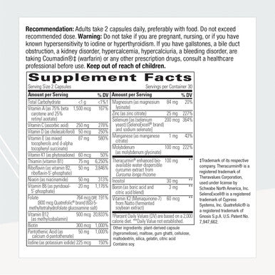 Integrative Therapeutics Clinical Nutrients Hp - Multivitamin With Vitamin C, Zinc, Biotin & Vitamin B12 - Antioxidant Support Supplement For Men And Women - Dairy - 60 Capsules