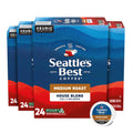 SeattleÃƒÂ¢Ã¢â€šÂ¬Ã¢â€žÂ¢s Best Coffee, Medium Roast K-Cup Coffee Pods, House Blend, 100% Arabica, 4 Boxes (96 Pods Total)
