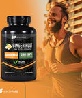Healthfare Ginger Root Capsules 4000Mg | 200 Count | Ultra Strength Supplement | Gluten-Free & Non-Gmo